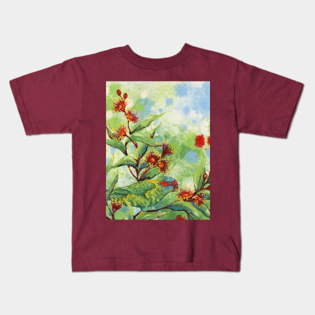 Musketeer (Musk Lorikeet) Kids T-Shirt by KADuffy